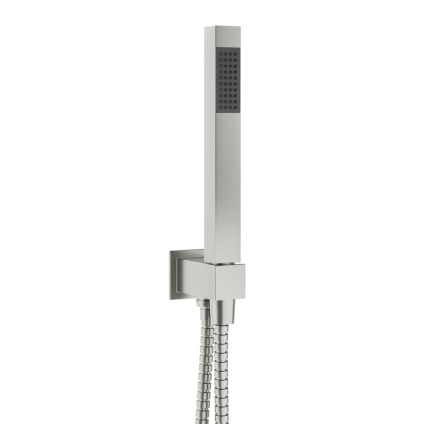 Product cut out image of Crosswater Square Brushed Stainless Steel Designer Shower Kit Package SK962V